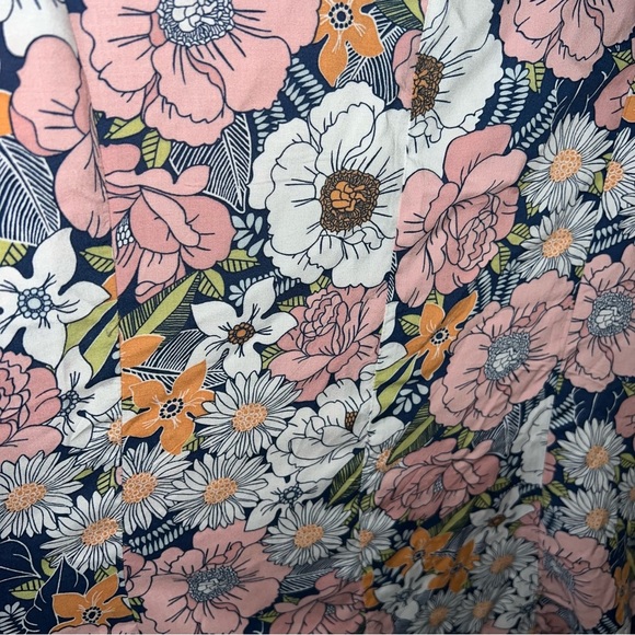 NWT Women’s Size L Vans Retro Sleeveless Tie Mini Floral Dress Bohemian Flowy - Picture 3 of 6